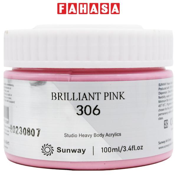 Tuýp Màu Vẽ Acrylic 100 ml - Sunway No.306 - Brilliant Pink