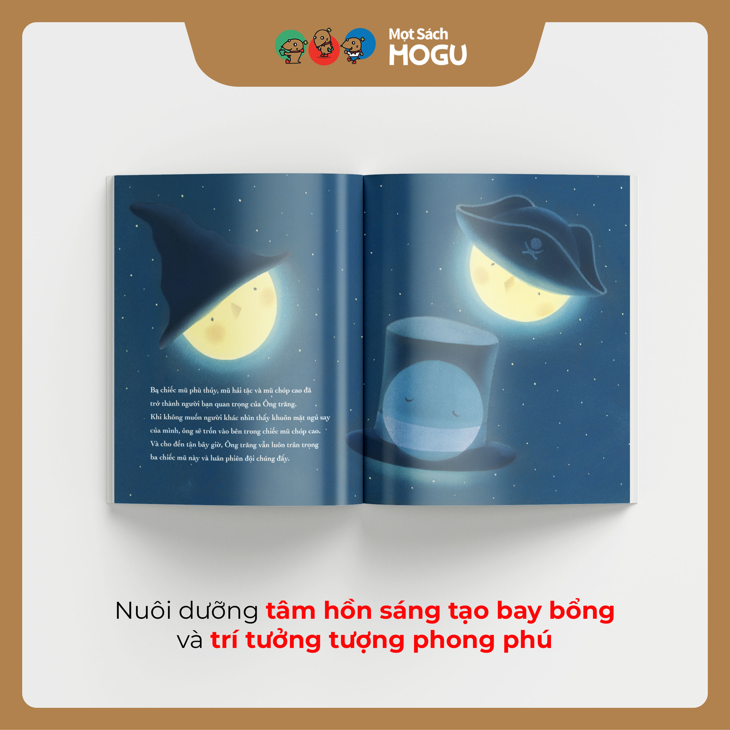 Truyện Ehon bé 3-4-5 tuổi - Chiếc mũ của ông trăng