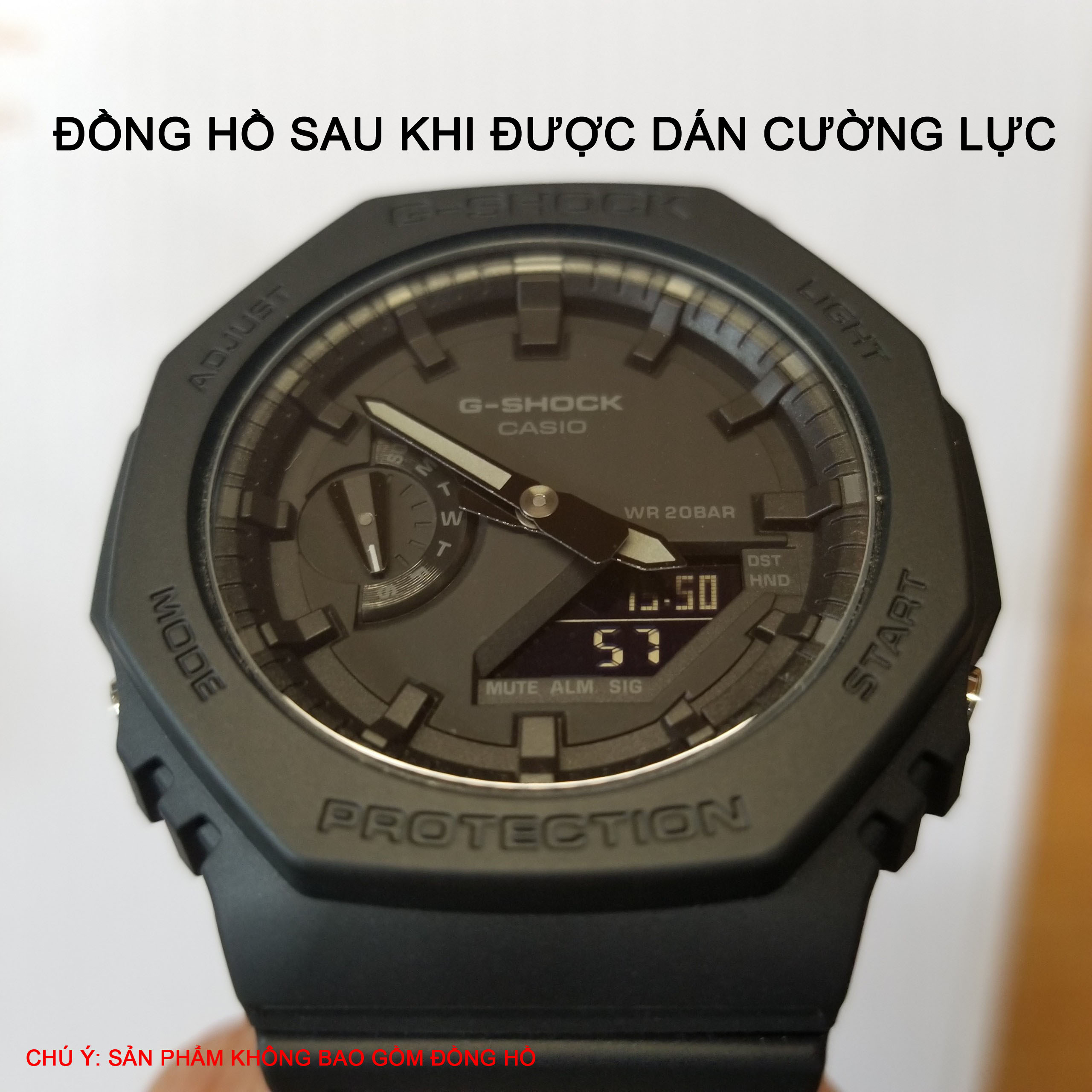 Kính Cường Lực bảo vệ màn hình dành cho đồng hồ hãng CASIO G-Shock GA-2100 - Hàng nhập khẩu