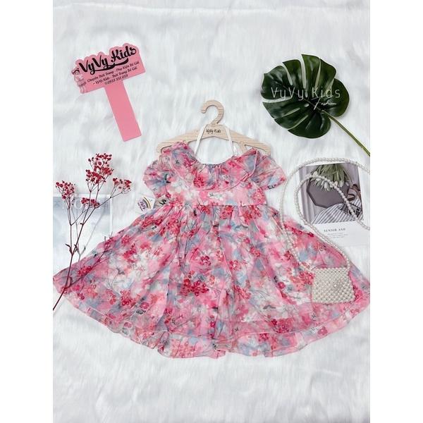 Đầm bé gái, váy bé gái hoa thiết kế cao cấp, đồ bé gái VyVy Kids Fashion