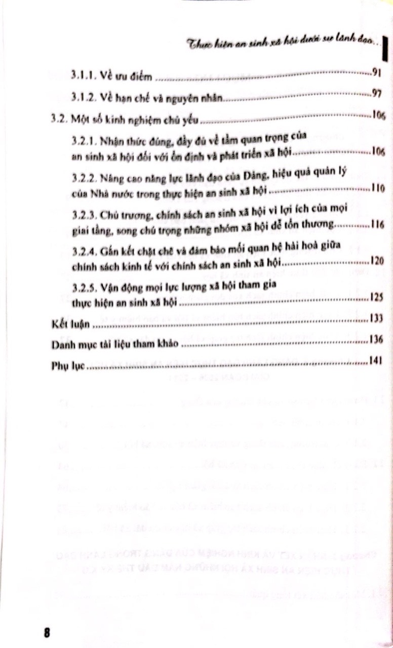 Thực Hiện An Sinh Xã Hội Dưới Sự Lãnh Đạo Của Đảng Cộng Sản Việt Nam Những Năm Đầu Thế Kỷ XXI  ( Sách Chuyên Khảo )