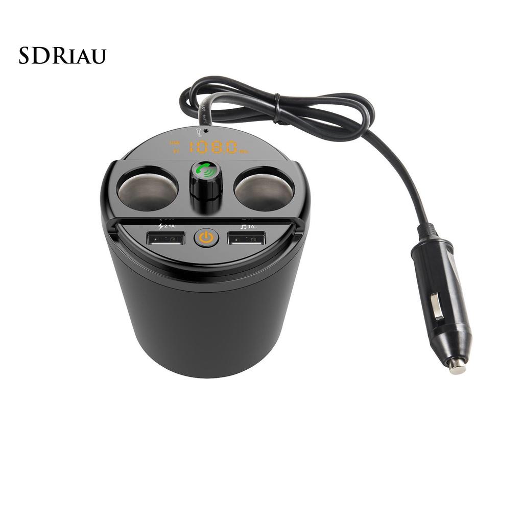 *QCDZ* Car MP3 Player Bluetooth 3.0 Dual USB ABS U Disk TF Card FM Transmitter for Auto