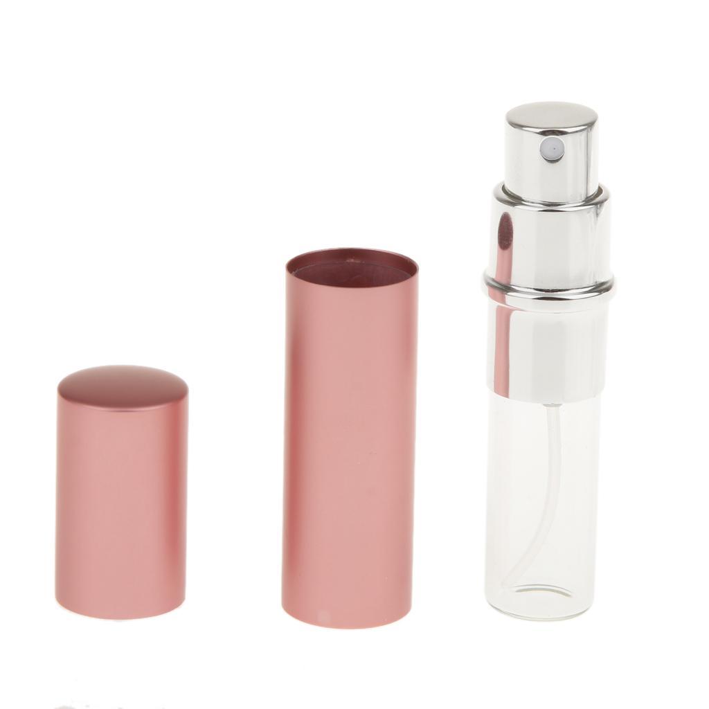 2pcs Portable Perfume Aromatherapy Container Leaking Proof Atomizer Empty Refillable Mist Spray Bottles - Blue and Pink
