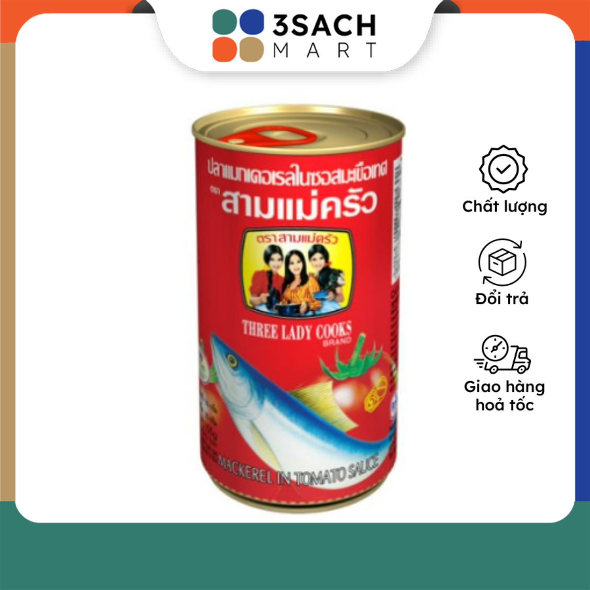 Cá Hộp Ba Cô Gái Sardine - hộp 155gr