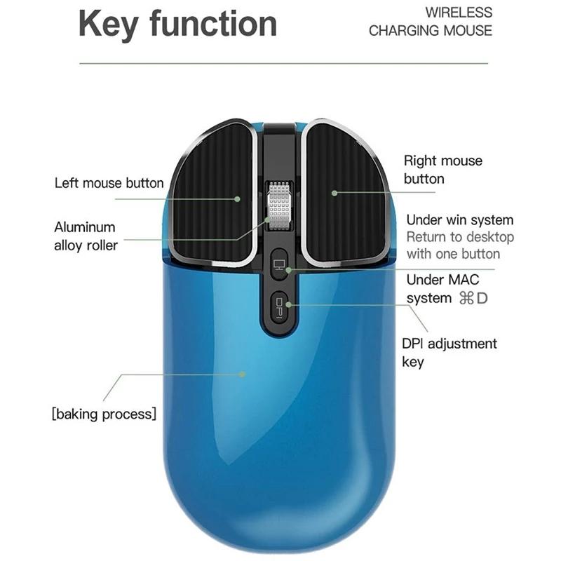 2.4G Dual Mô Hình Không Dây Bluetooth 5.0 Sạc Silent Chuột Chờ Dài Nhiều Nút Chuột Cho Máy Tính PC Máy Tính Bảng