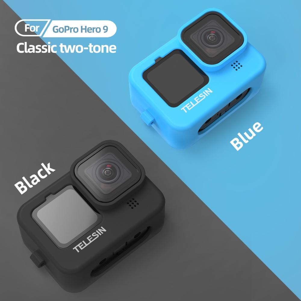 Vỏ Bảo Vệ Silicon Telesin Cho GoPro HERO 9 (Xanh/Đen) (Hàng Chính Hãng)