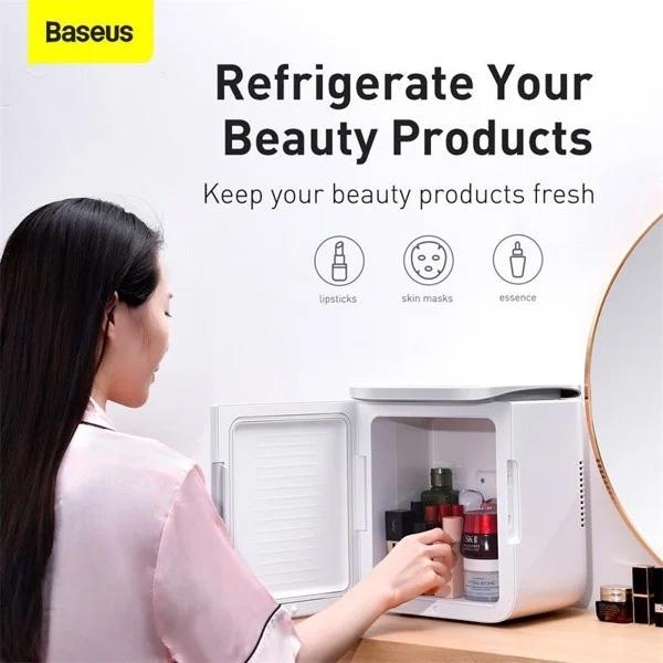 Tủ lạnh mini Baseus Igloo Mini Fridge for Students (6L, làm mát và giữ ấm, 220V) - hàng chính hãng.