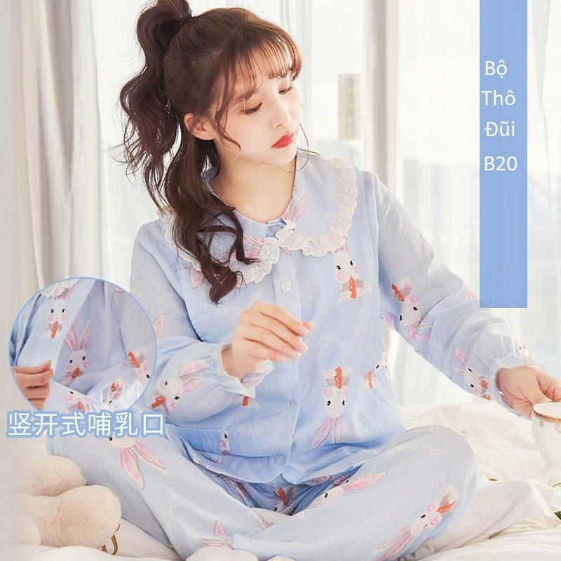 Bộ đồ bầu và sau sinh cho bé bú BDT20 chất thô đũi