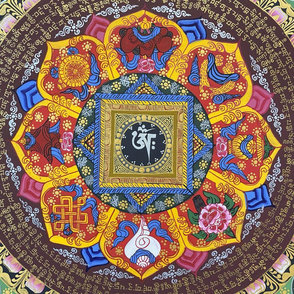 Tranh Thangka Mandala vẽ tay từ Tây Tạng - Mẫu 0201