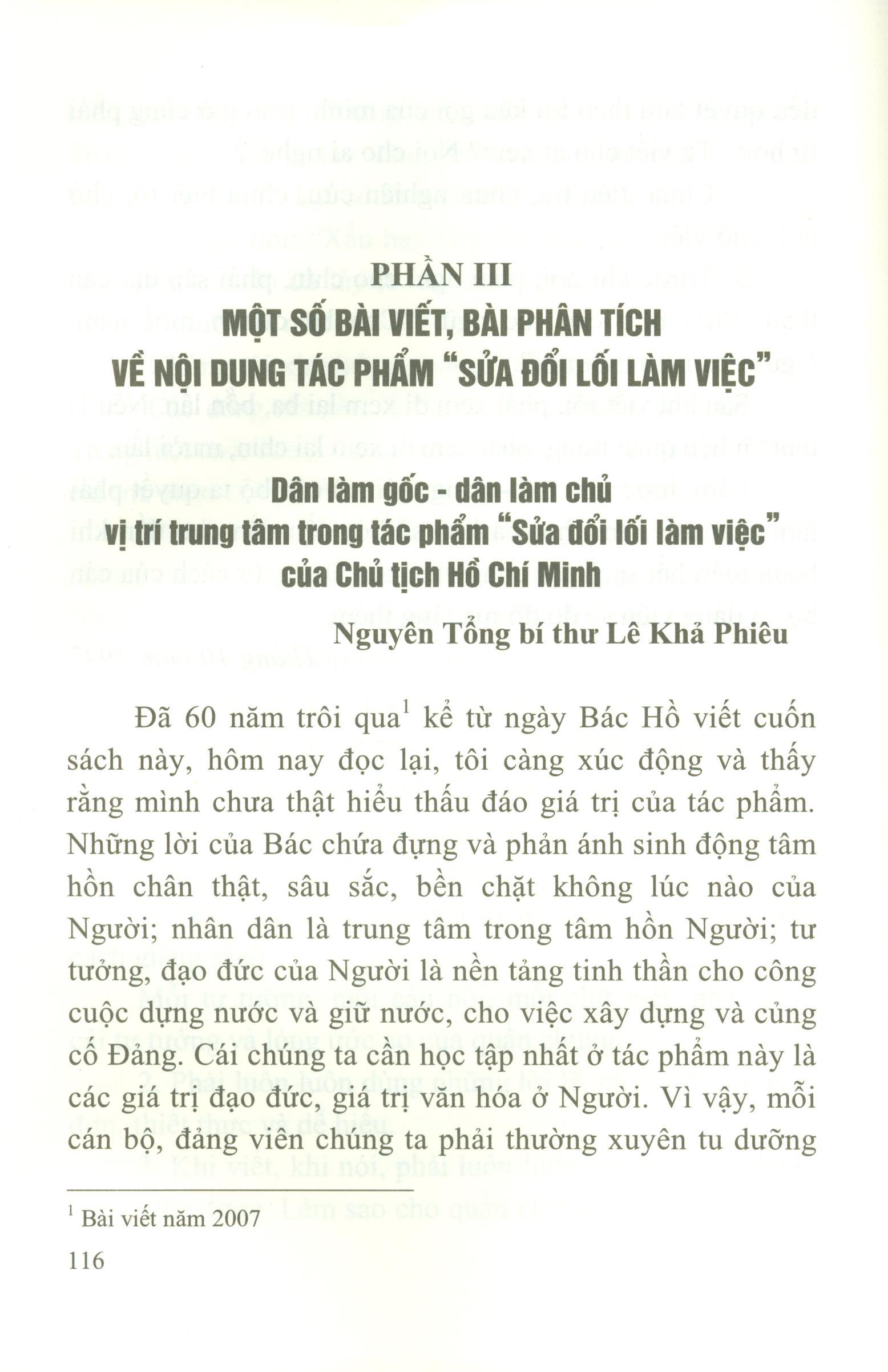 Sửa Đổi Lối Làm Việc Trong Công Cuộc Đổi Mới Hôm Nay