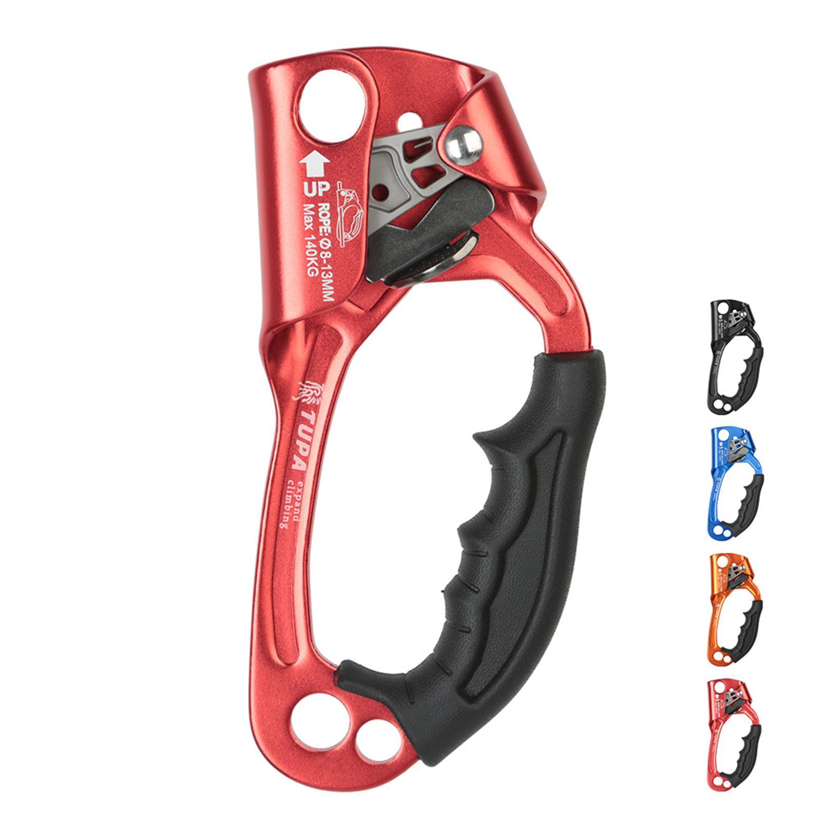 Hand Ascender Durable for Rock Climbing Mountaineering Right Hand Red