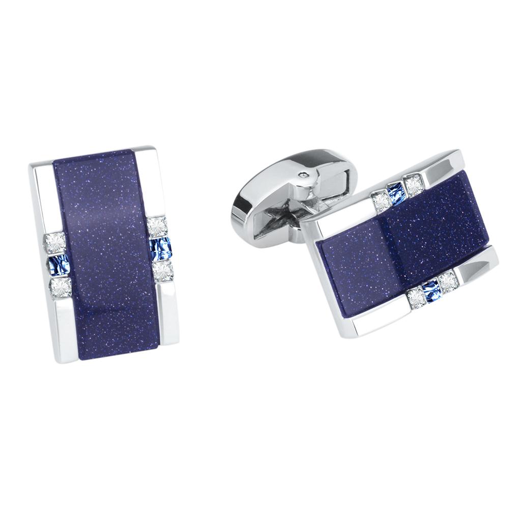 Elegant Crystal Cufflinks Rectangle Cuff Links For Men Wedding Party Gifts