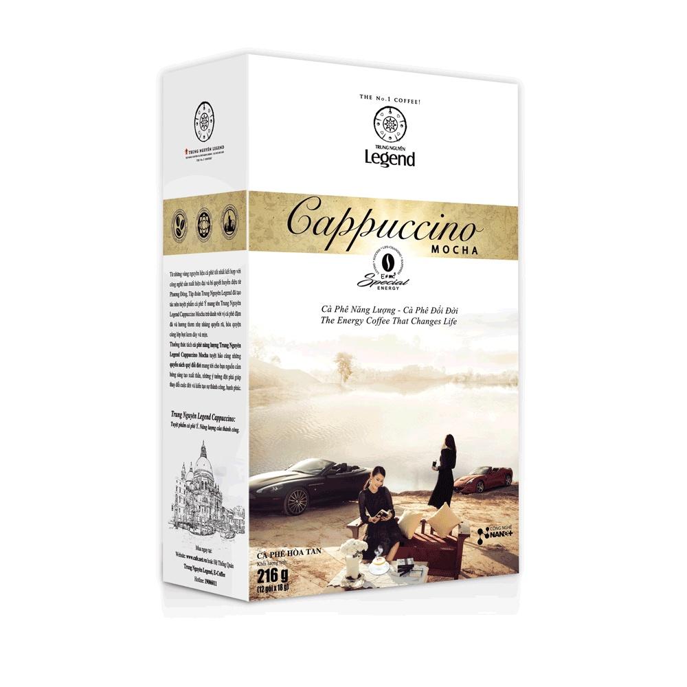 Cà phê Cappuccino Mocha Trung Nguyên Legend - Hòa tan - Hộp 12 gói