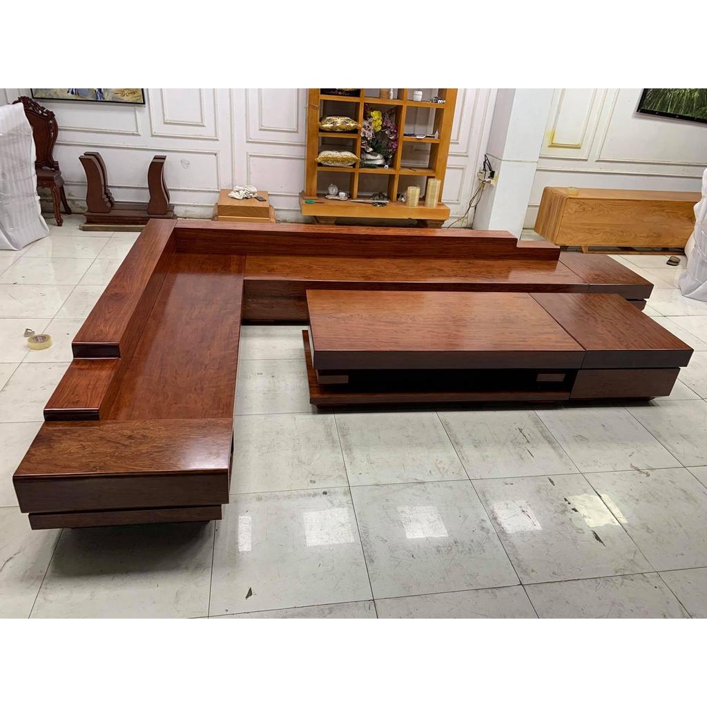 Bộ sofa nguyên khối gỗ cẩm hồng 12910