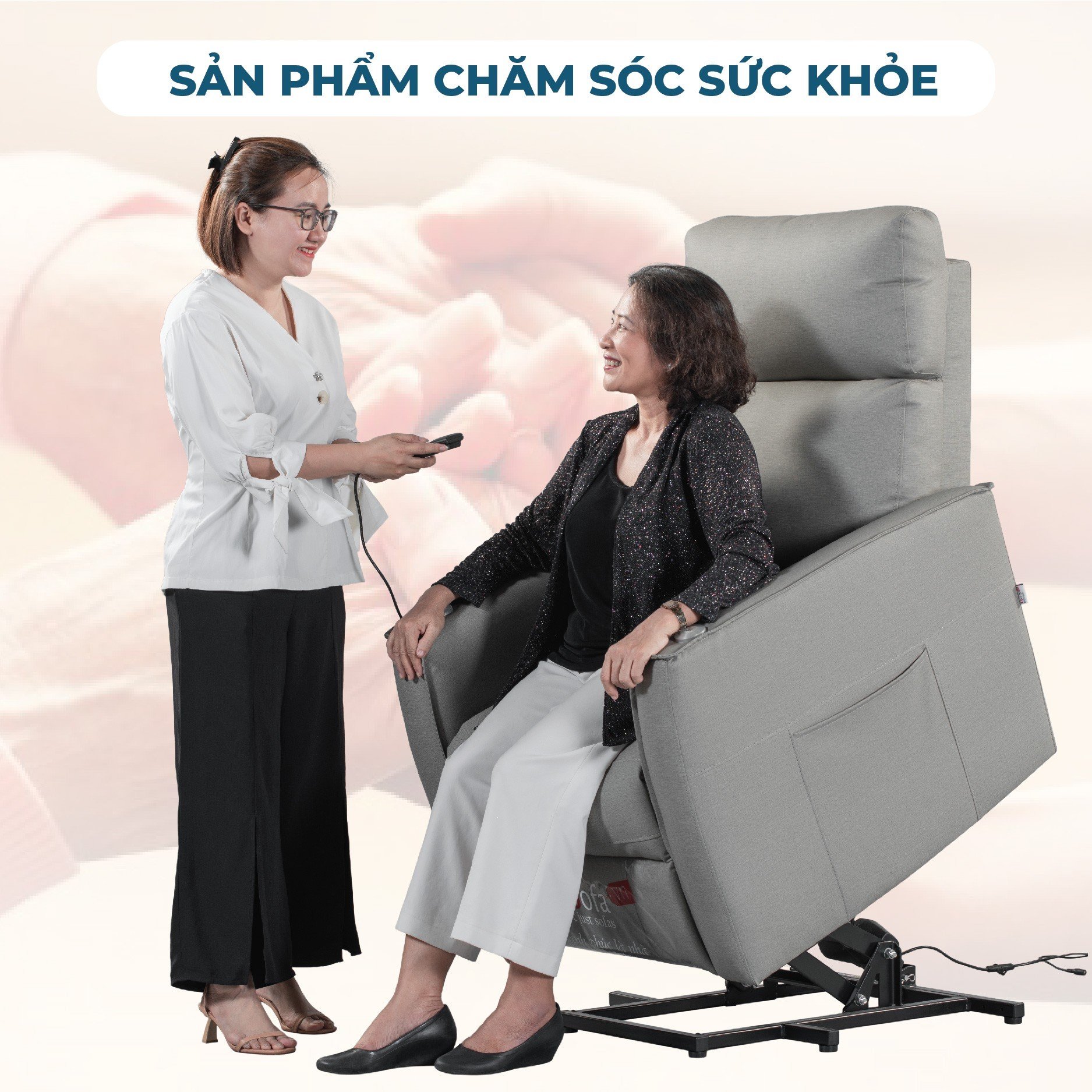Ghế chăm sóc sức khỏe GNG | Ghế nâng hạ, ghế thư giãn dành cho người lớn tuổi, phụ nữ mang thai, người bị vấn đề về xương khớp