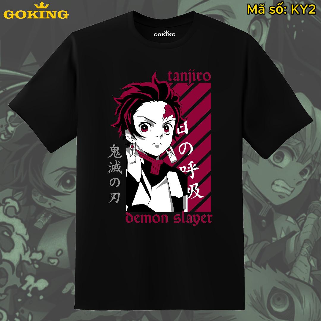 Áo thun Tanjiro Kimetsu No Yaiba, mã KY2. Áo phông in hình anime manga cao cấp cho nam nữ teen trẻ em