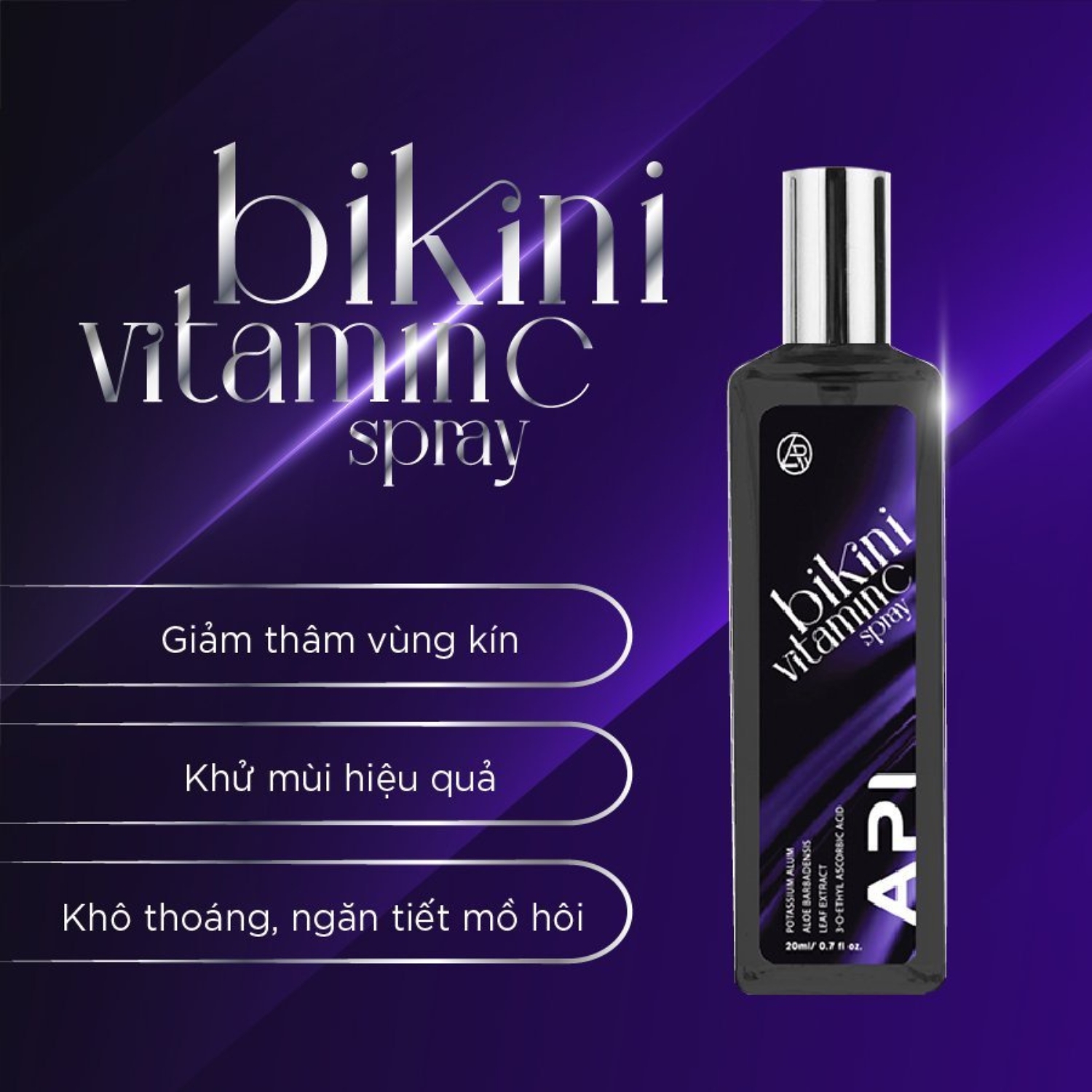 Nước Hoa Vùng Kín API Mini Thơm Lâu - Xịt Thơm Bikini Spays Mee Natural Khử Mùi Ngăn Khuẩn 20ml