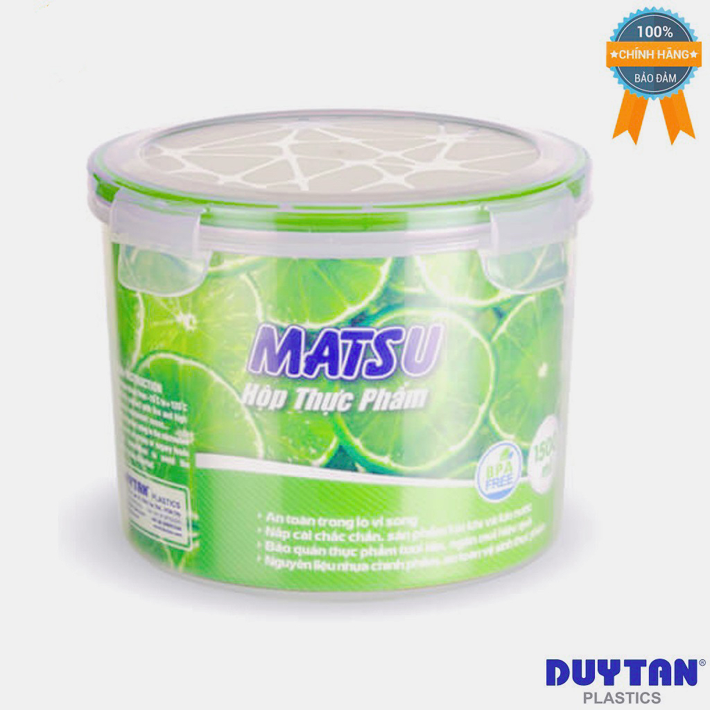 Hộp Nhựa Tròn MATSU 1500ml Đựng Thực Phẩm Đồ Dùng