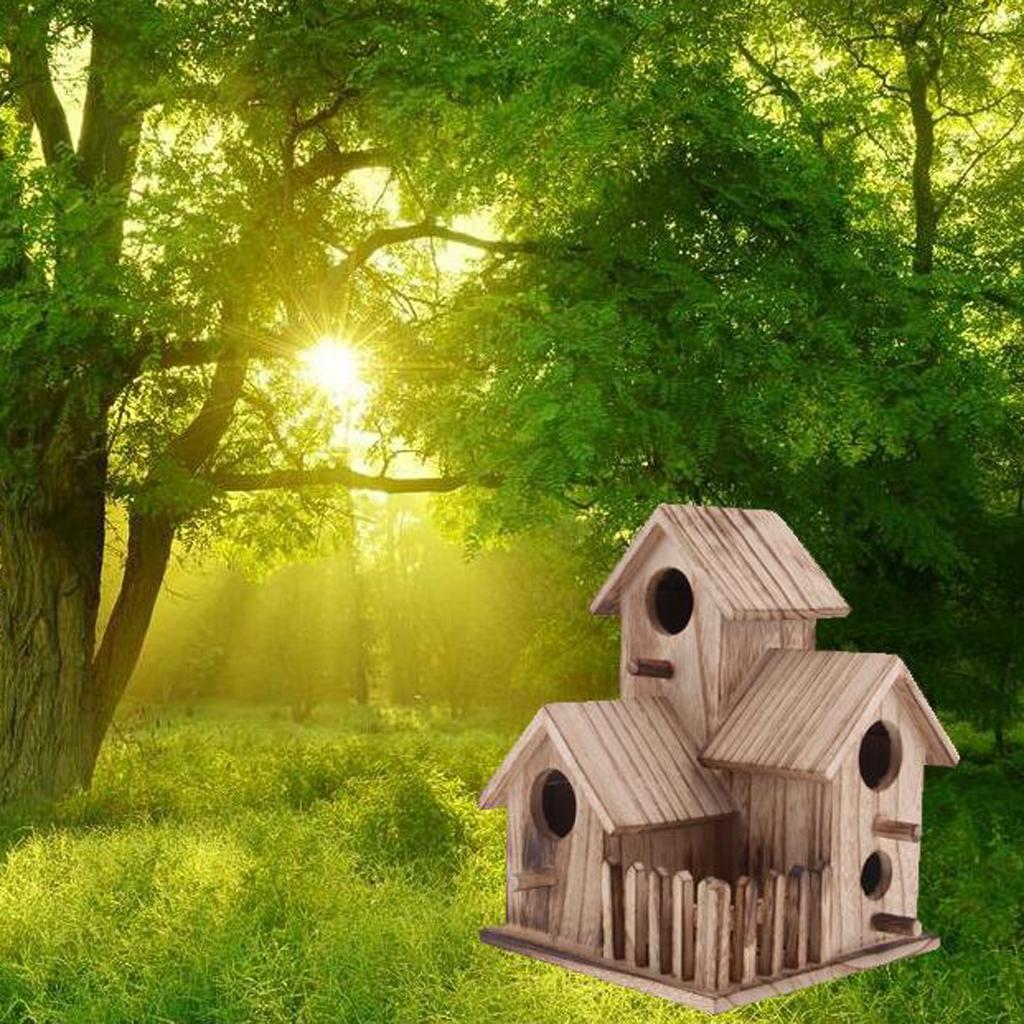 Bird House Nest Dox Wood Nest House Bird Box Wood Birdhouse Garden Decor