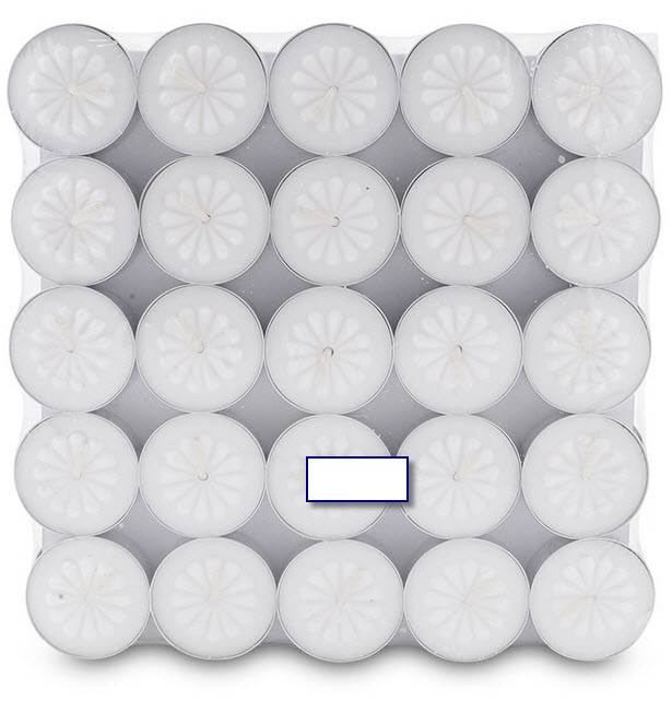 Hộp 100 Nến Tealight Bông Mai - Trắng