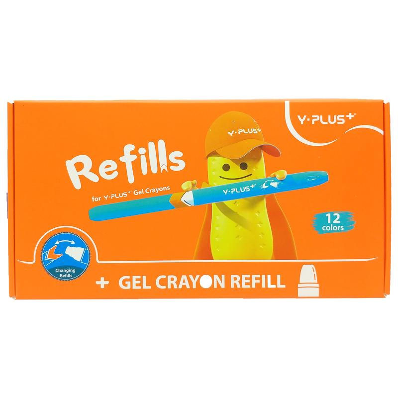 Hộp 12 Màu Sáp Gel Meteor Kèm 12 Ruột - Y Plus+ GC210300