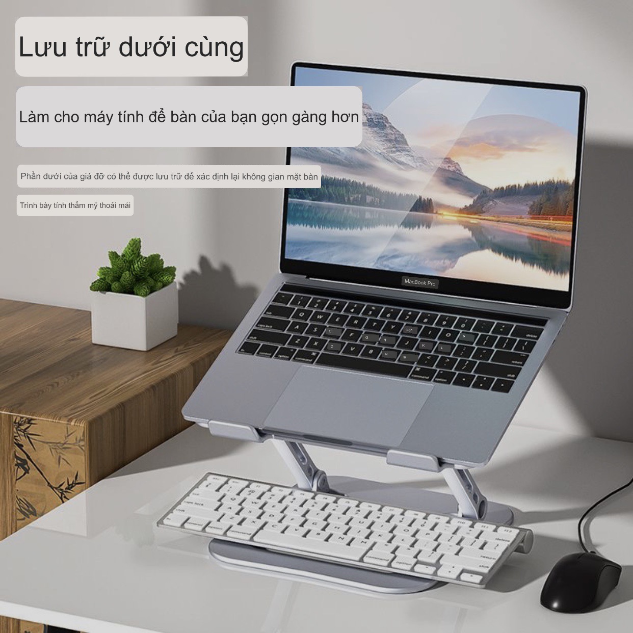 Giá đỡ Laptop , Máy Tính  NP-T4 Hợp Kim Nhôm Cao Cấp - Hàng chính hãng