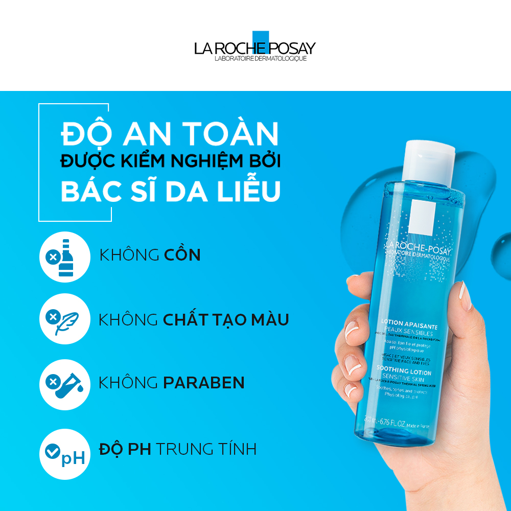 Nước cân bằng giúp làm dịu và bảo vệ da nhạy cảm La Roche-Posay Lotion Sensitive Skin 200ml