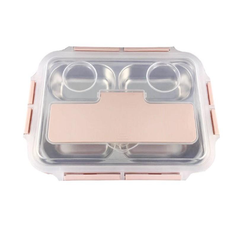 ️ Hộp đựng đồ ăn 5 ngăn bằng thép 304 31.5x25cm -MS