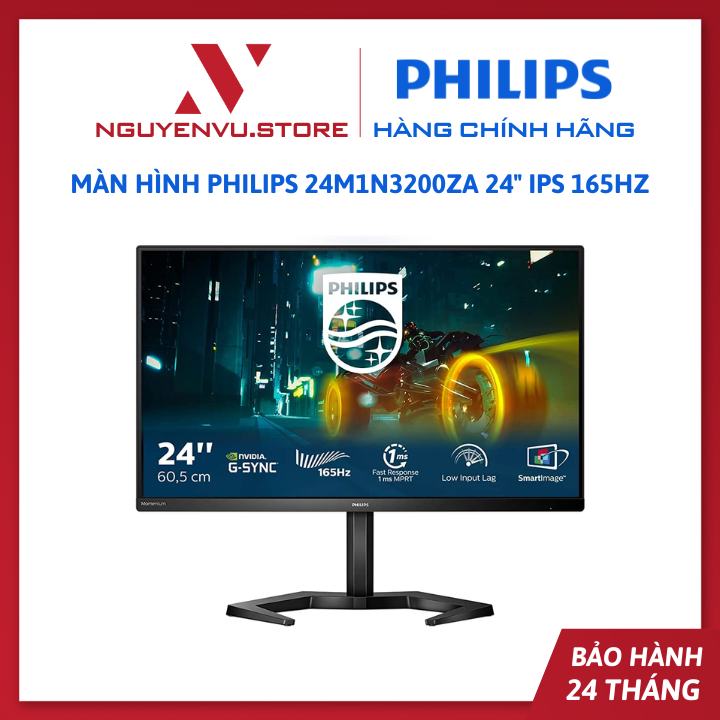 Màn hình Gaming Philips 24M1N3200ZA 24 Inch (FHD/IPS/165Hz/1ms/G-Sync) - Hàng chính hãng