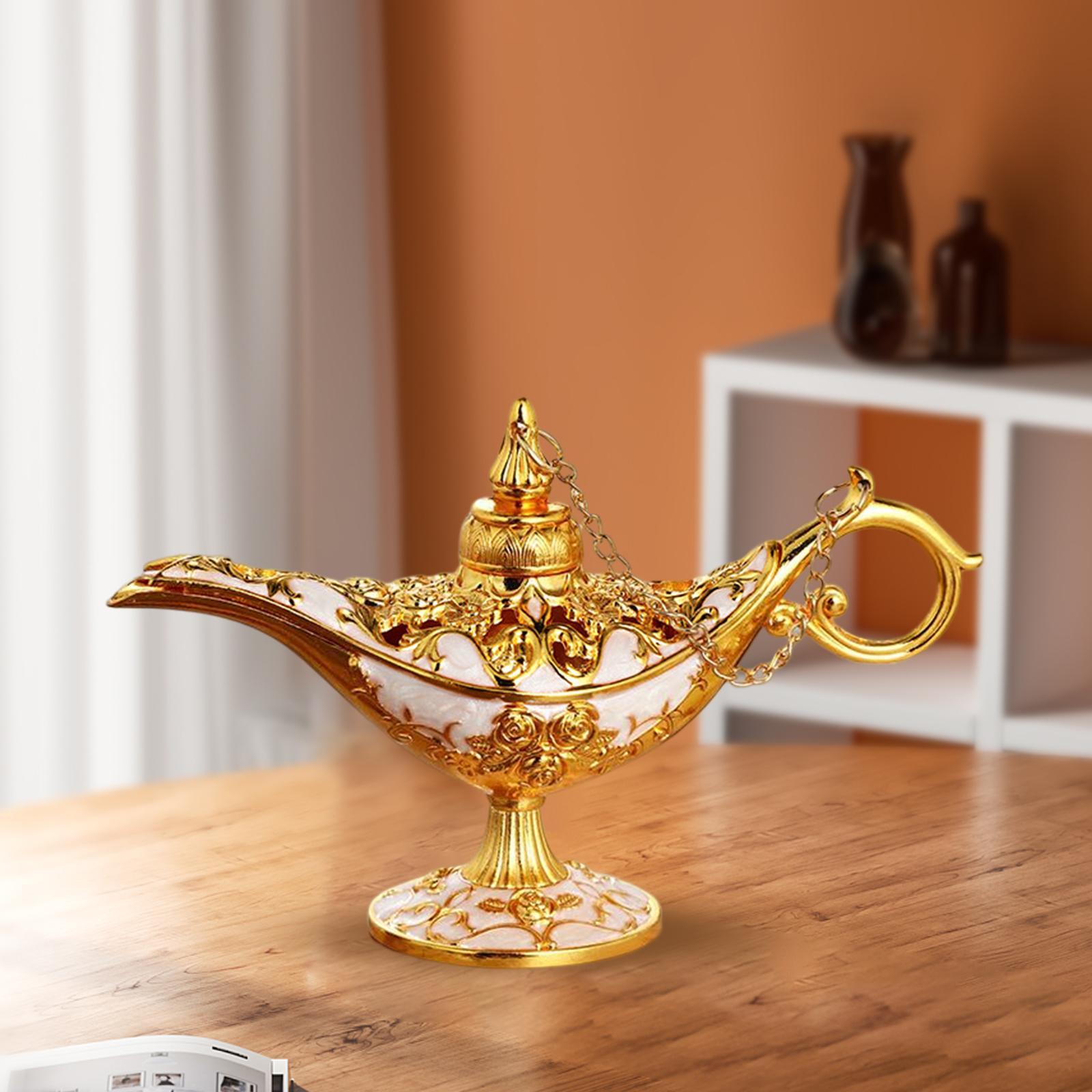 Lamp Washing Light Arabian Props Collection Gift Oil Lamp Pot Table Centerpiece Statue Lamp for Decor Birthday Home Festive Holiday