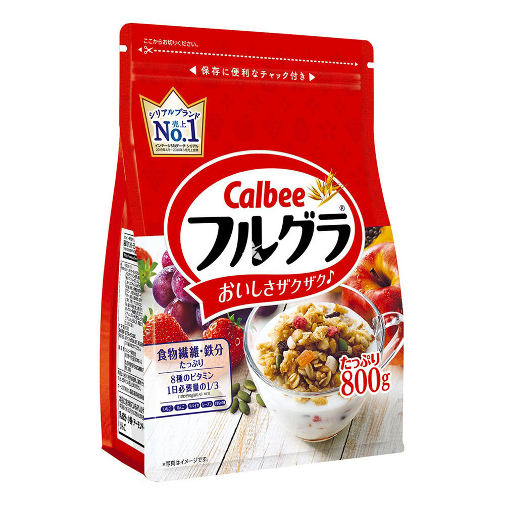 Ngũ cốc Calbee vị Trái cây gói đỏ 800gr