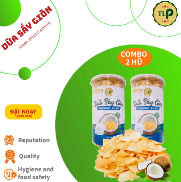 DỪA SẤY GIÒN THƠM NGON TÂN LỘC PHÁT - ĐỒ ĂN VẶT MỖI HỘP 350G