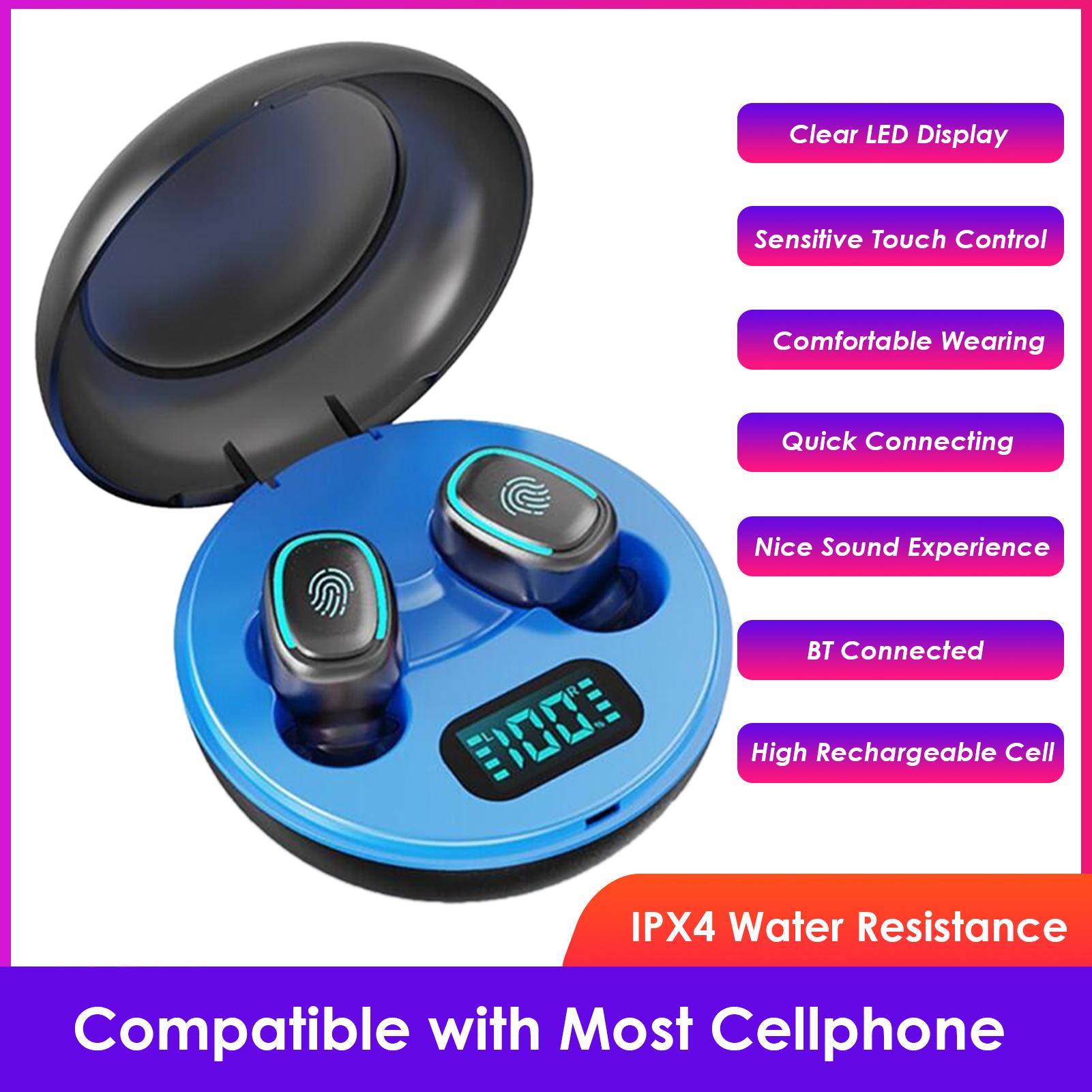 Tai nghe bluetooth A10 TWS chống nước IPX4, Đèn LED cảm ứng