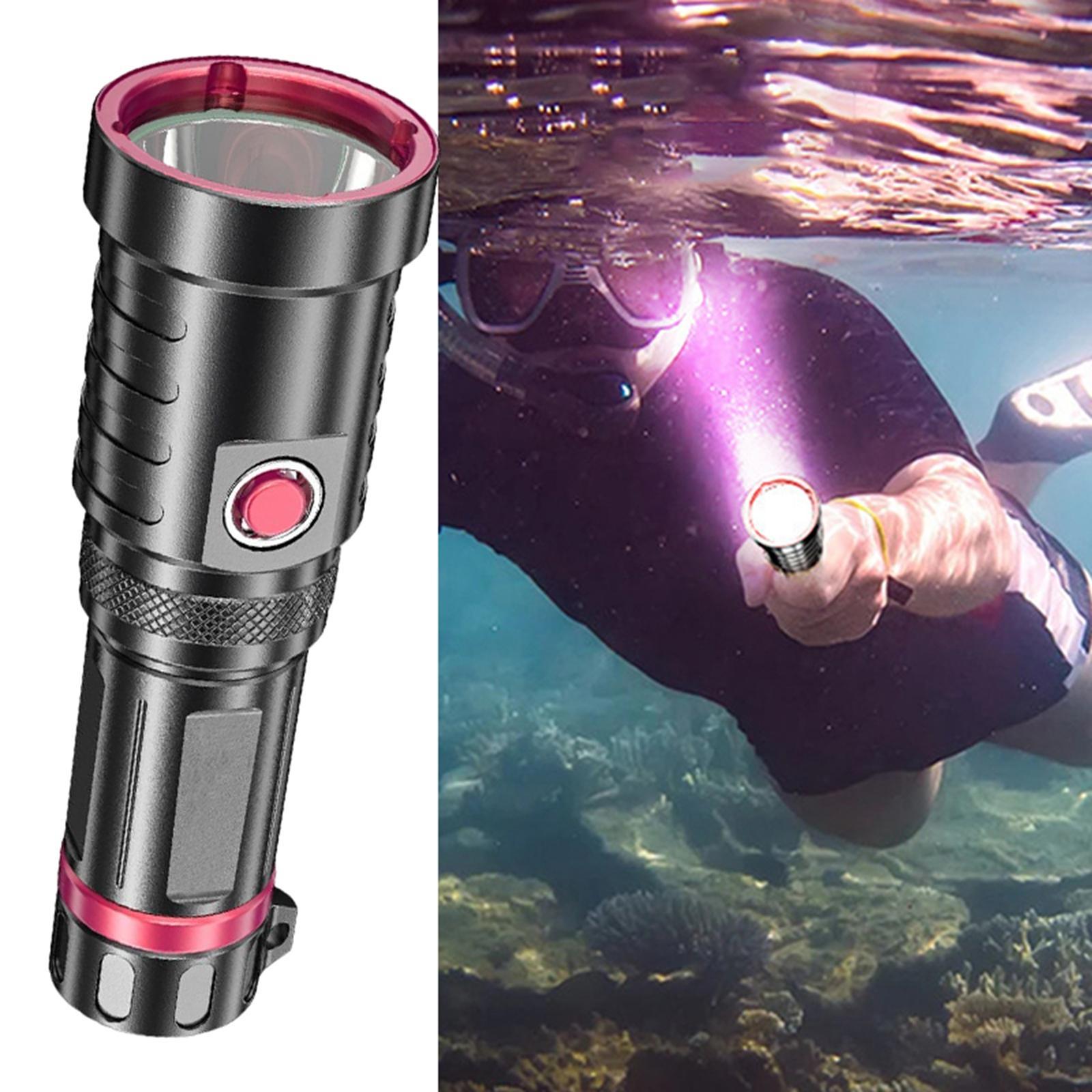 Diving Flashlight, Professional Underwater Torch for Night Outdoor Sport Dive Swimming