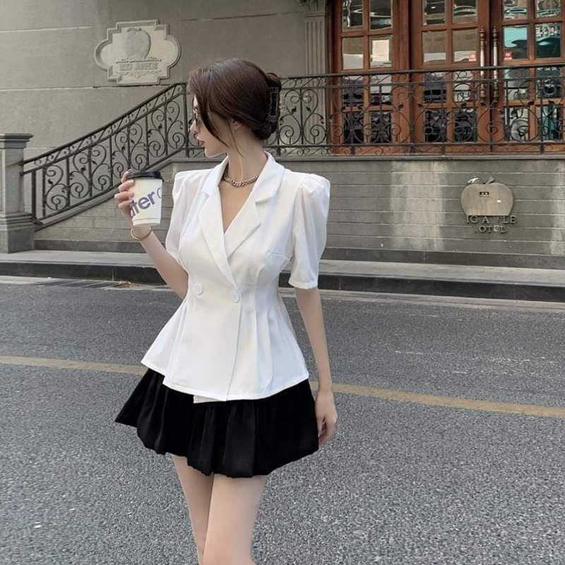 Set Vest Kèm Chân Váy Siêu Hot Hàng Chuyển Chọn BY8351