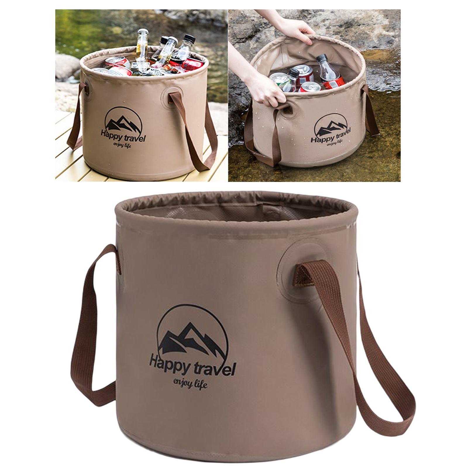 5 Gallon Collapsible Bucket Portable Fishing Bucket Wash Basin for Camping Outdoor Car Washing