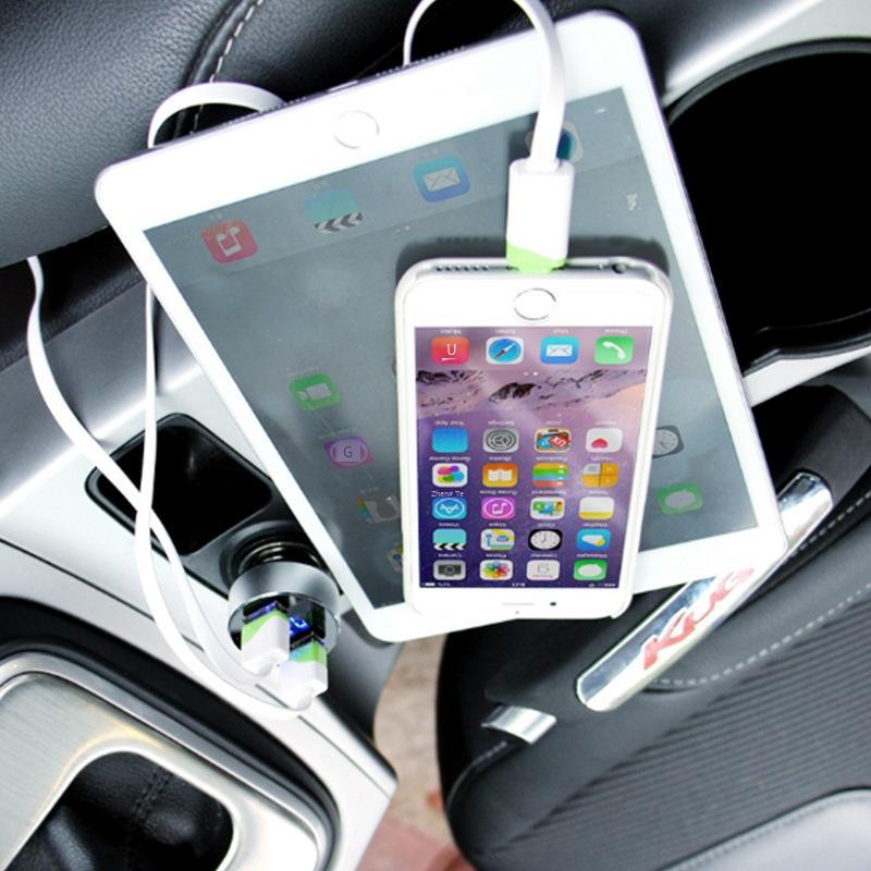Phong cách mới nhất của nguồn cung cấp xe hơi bộ sạc xe hơi điện áp pin bật lửa sạc xe hơi bộ sạc điện thoại di động USB kép HY-36