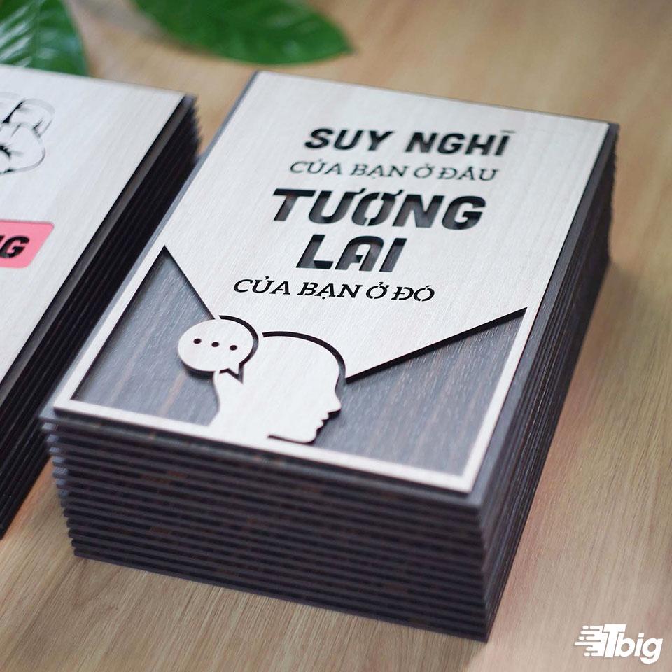 Tranh động lực TBIG122: Suy nghĩ của bạn ở đâu tương lai của bạn ở đó 20x27cm