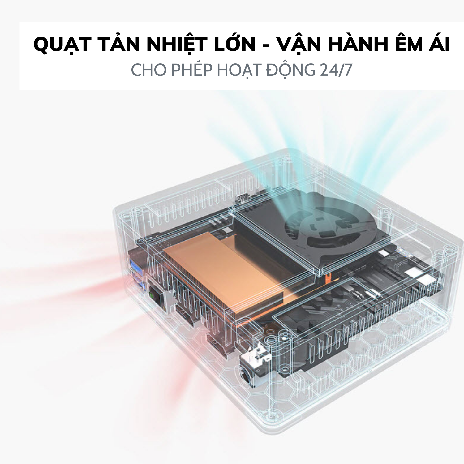 Máy tính để bàn – Mini PC - NUC GK35 – CPU: Intel J4205, RAM+ROM: 8+256GB