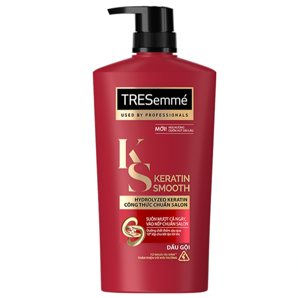 Dầu gội TRESEMME Keratin Smooth Cho tóc khô xơ rối Công thức Hydrolyzed Keratin Dưỡng Tóc Vào Nếp Suôn Mượt 850g