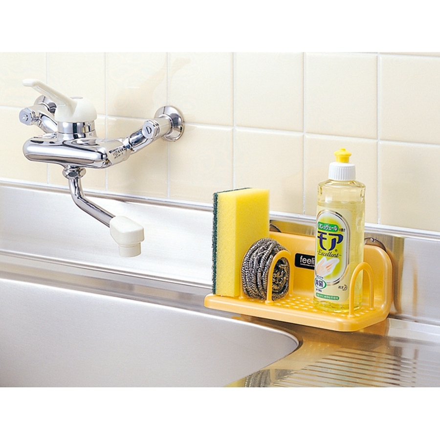 Bộ 3 giá đựng miếng bọt rửa bát kèm thanh chia ngăn - Hàng nội địa Nhật