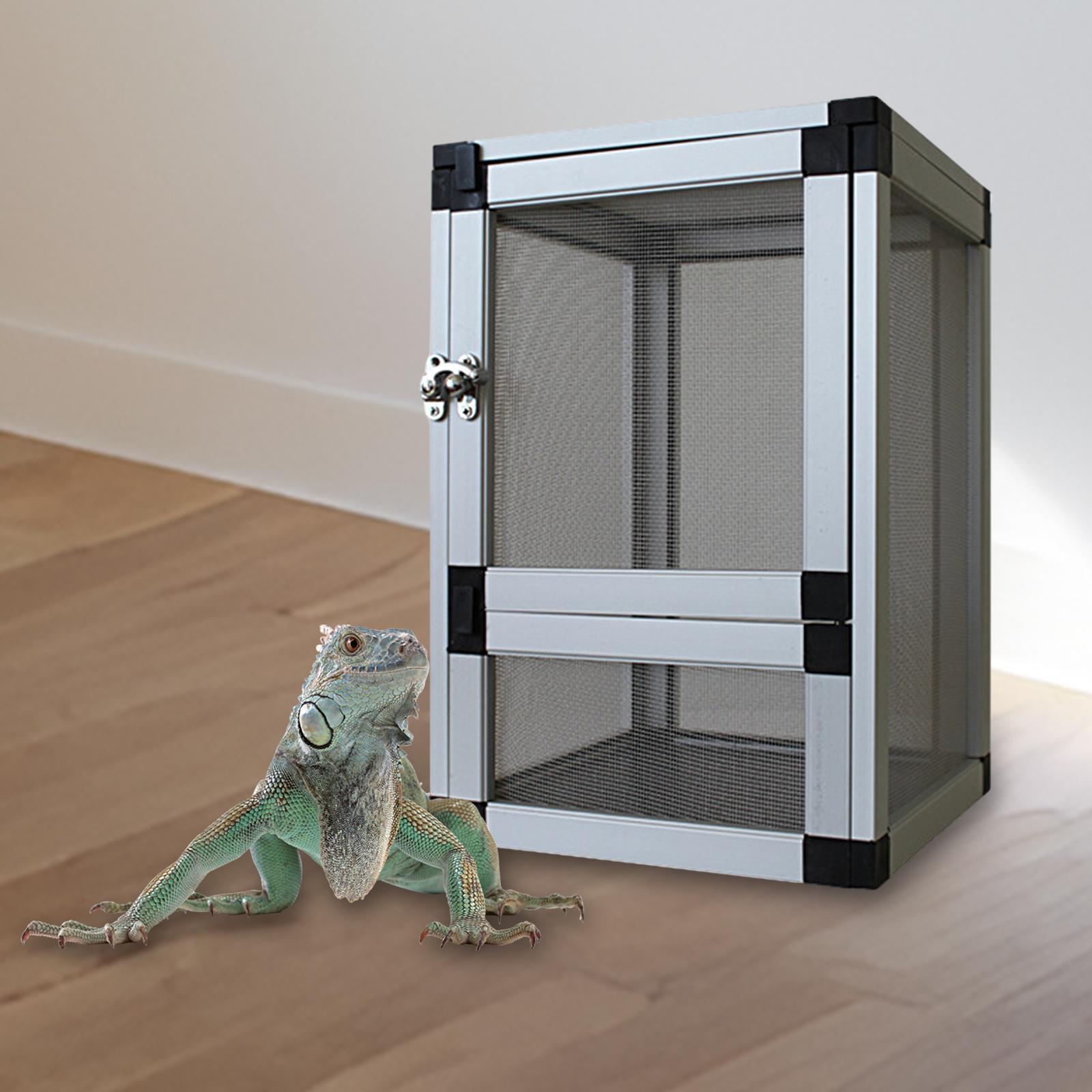 Reptiles Habitat Reptile Cage Storage Ventilation Feeding Air Screen Cages Breeding Box for Frog Snake Bearded Dragon Butterflies Hermit