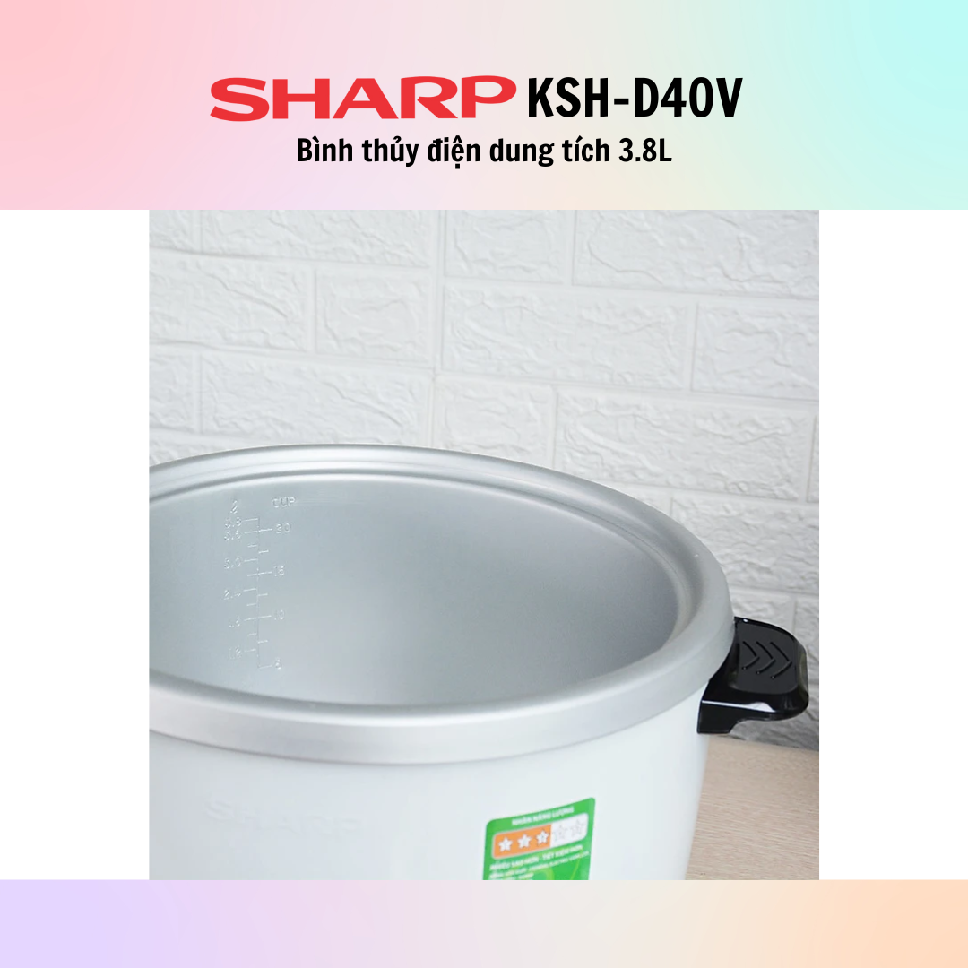 Nồi Cơm Nắp Rời Sharp KSH-D40V - Màu Ngẫu Nhiên - Hàng Chính Hãng - Bảo Hành 12 Tháng
