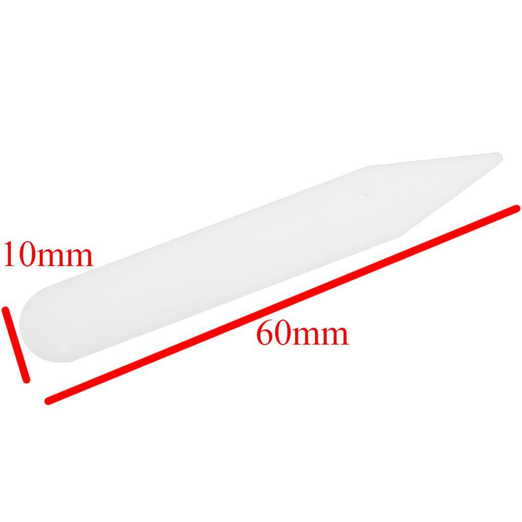 200 Pieces Plastic Beige Collar Stays Support Shirts Inserts for Men Women - Beige, 6x1cm