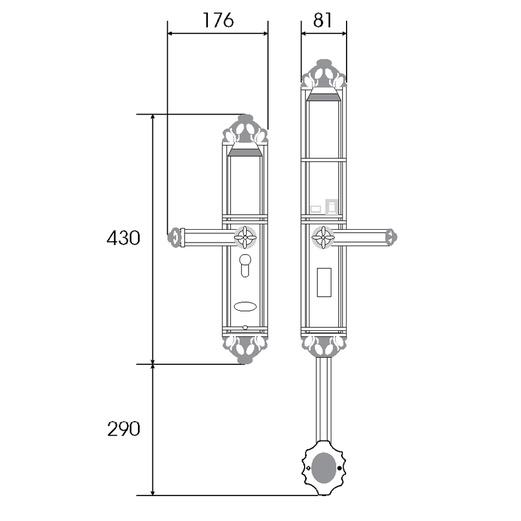 Khóa điện tử biệt thự sinh trắc học vân tay, mật mã, thẻ từ Demax SL821 AC