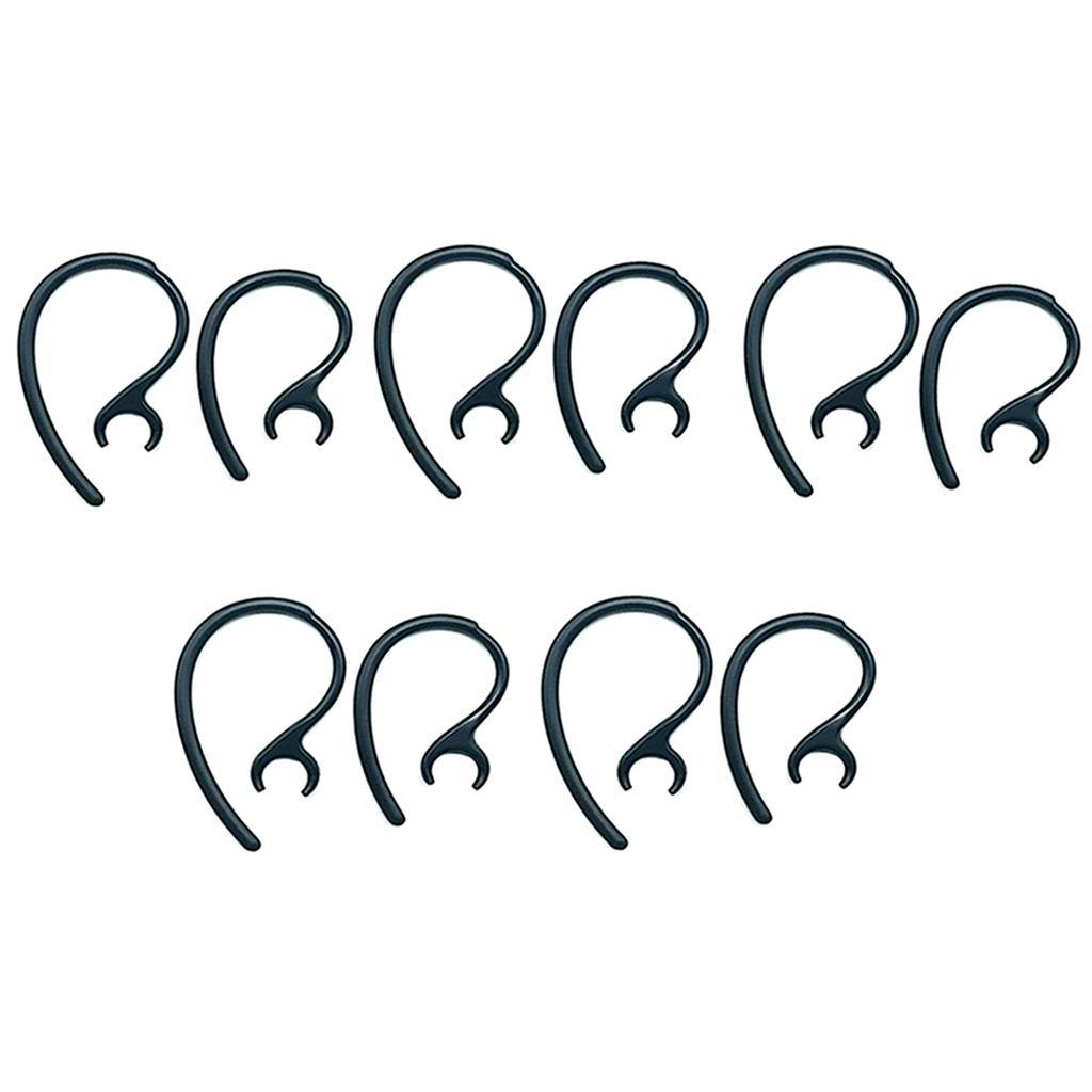 2X 10 Pieces Replacement Earhook Ear Earloop Clip For Headset black