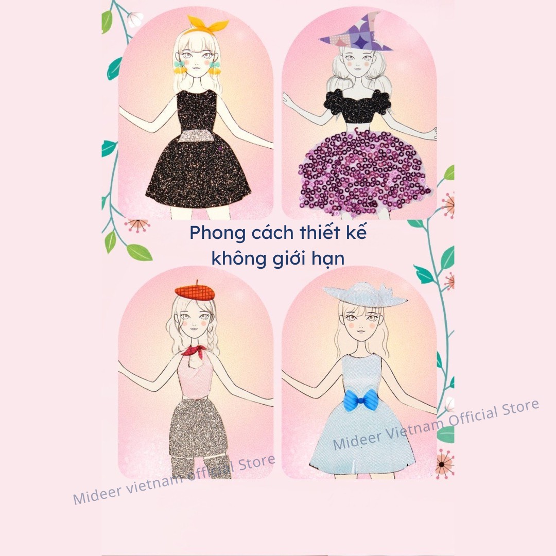 Đồ chơi cho bé gái thiết kế thời trang DIY Mideer Little Designer