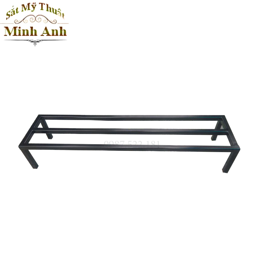 Kệ sắt kê chậu cây Dài 50 cm.Rộng 15-20-25cm Cao 10-15-20cm.hộp thép 20 x 20 mm ( Hàng Chính Hãng )