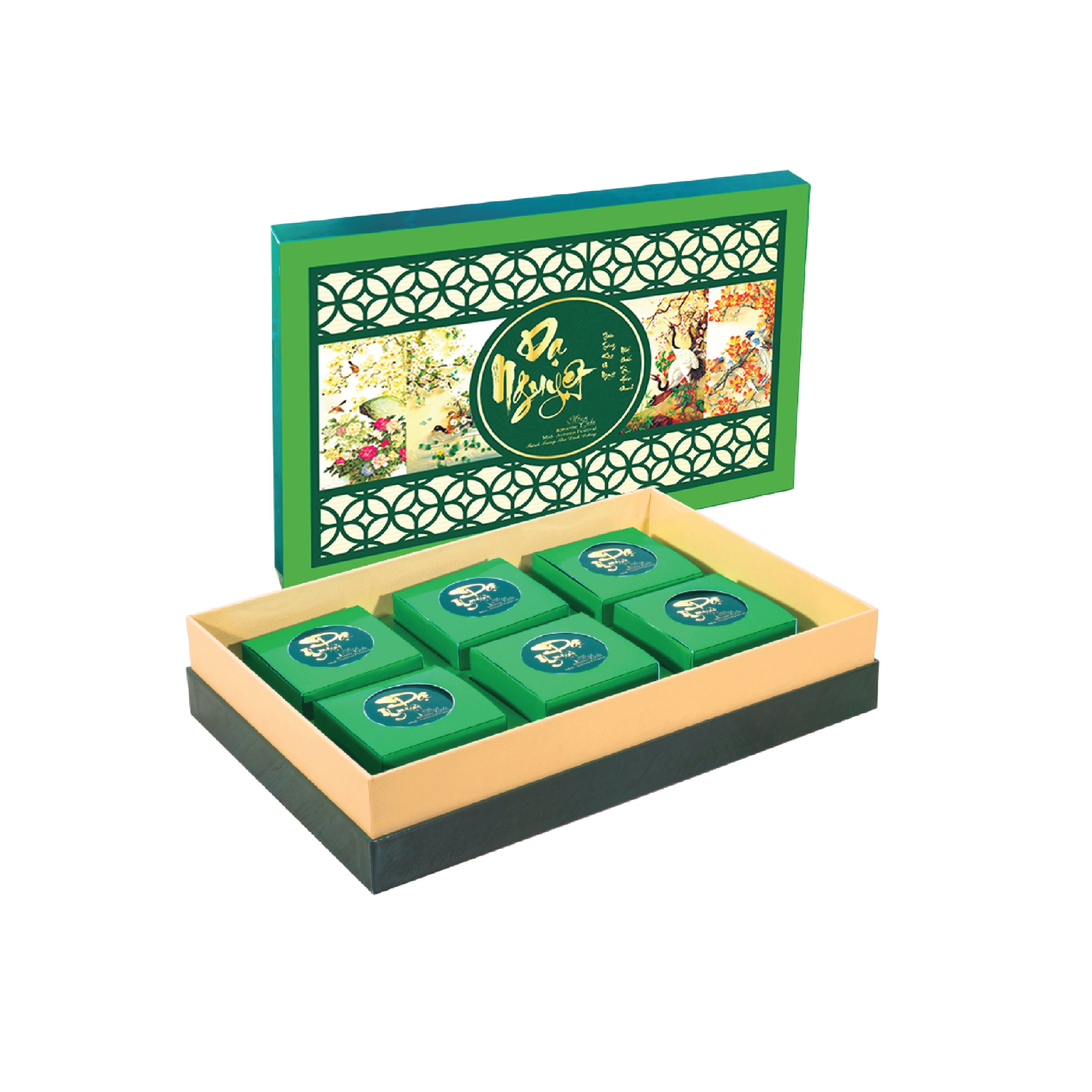 Bánh trung thu dinh dưỡng cao cấp Dạ Nguyệt Sắc Thu 480g (DNST)- Bibica giành cho người ăn kiêng và đái tháo đường