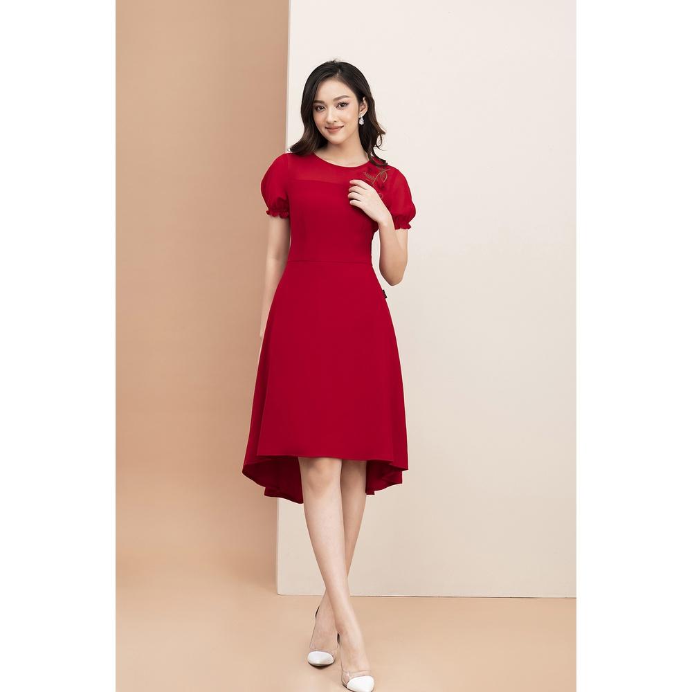 Đầm Công sở Nữ Dáng Xòe Đuôi Tôm LUPERI LFV3218 Chất Đũi Siêu Mát Chuẩn Form Tôn Dáng
